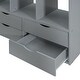 preview thumbnail 14 of 18, Full Size Eye-catching Design Loft Bed with large shelves, writing desk and LED Light, Maximum Storage Space, White
