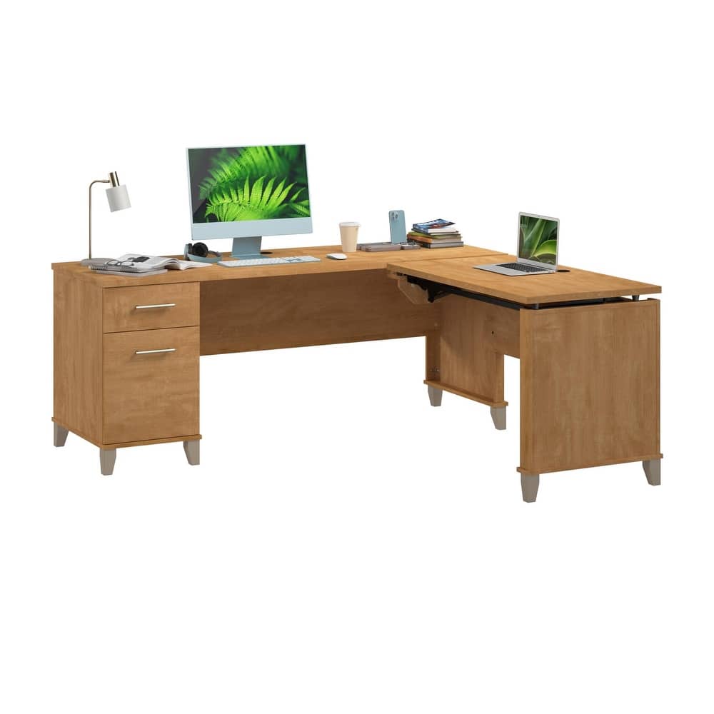 Somerset 72W 3 Position Sit to Stand L Shaped Desk by Bush Furniture