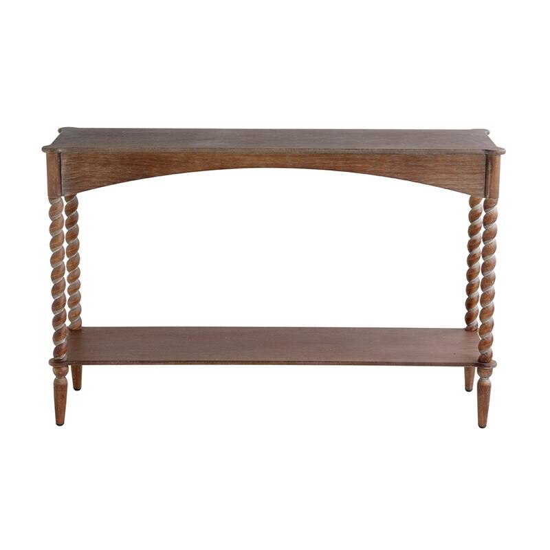 47x14x30" Rustic Brown Wood Console Table
