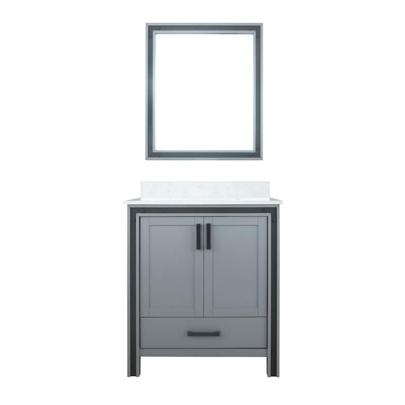 Ziva Bath Vanity, White Quartz Top and Mirrors