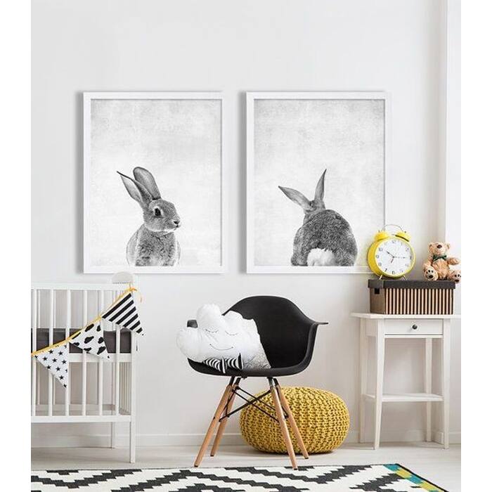 Set of 2 Modern Kids Toddler Size Molded Plastic Armchair With Arma Seat for Children's Room Natural Wood Eiffel Legs
