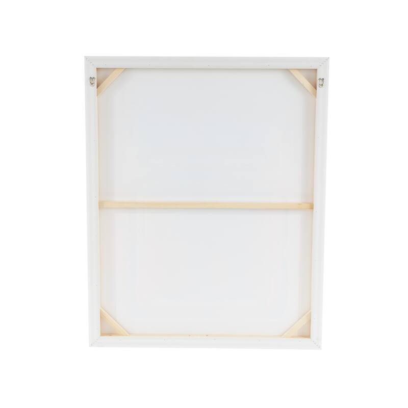 Canvas Abstract Cube Framed Wall Art with White Frame - Multi Colored - Roche River Decor