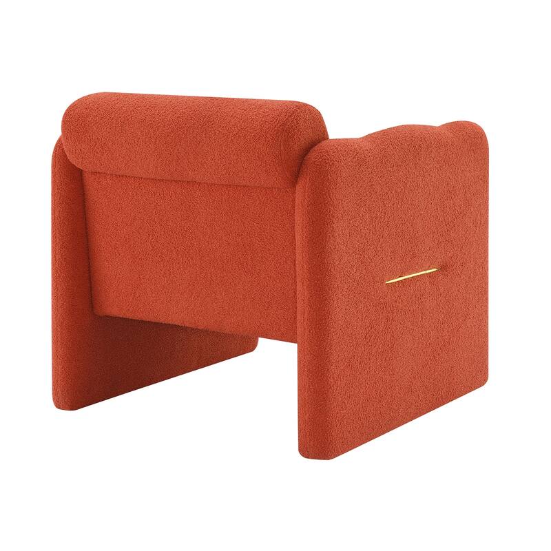 Orange Stylish Living Room Decorative Chair Vanity Chair Side Chair, Entrance Chair Upholstered Armchair Sofa Chair
