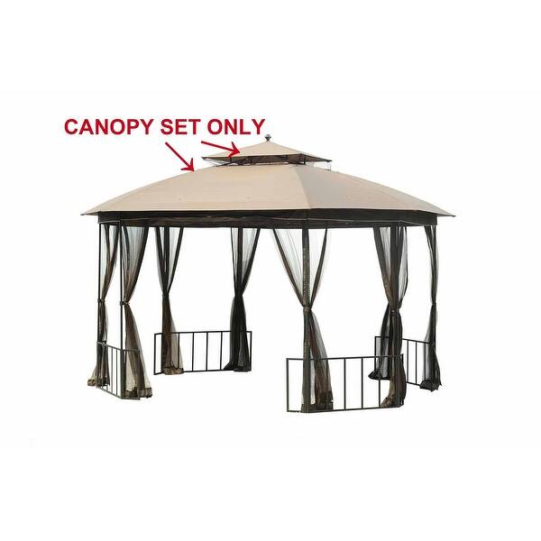 Shop Sunjoy Replacement Canopy Set For Gazebo Model To L Gz660pst Overstock 20987091