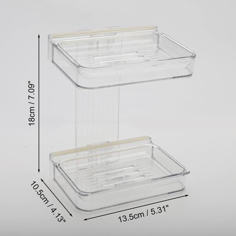 Portable Wall Mounted Soap Holder for Bathroom 5.31"x4.13"x7.09" 1Pc