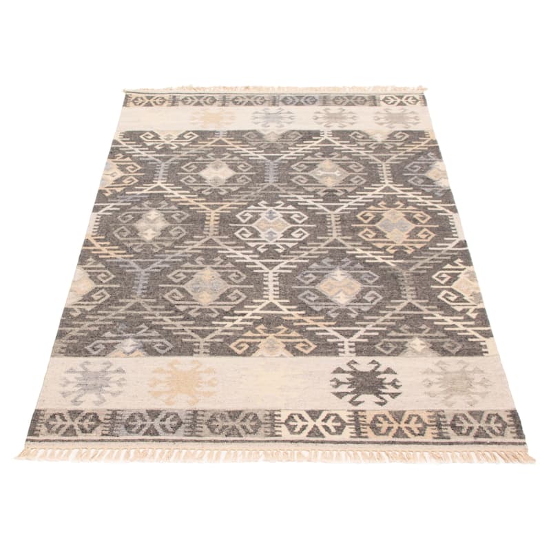 Ankara Grey Kilim 5'0" x 7'11" - 5'0 x 7'11