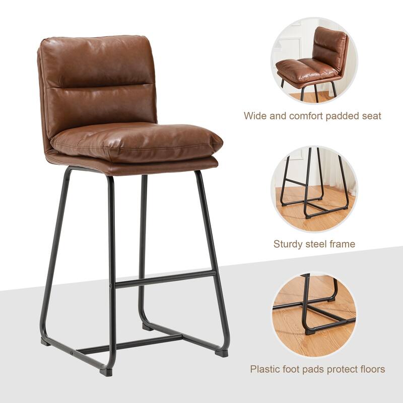 Glitzhome Industrial Modern Set of 3 Pub Table Set with 41"H Square Bar Table and Stools
