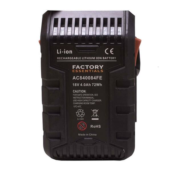Shop Factory Essentials Replacement For Ridgid 18v 1 5ah Battery R840084 Ac840084 Black Overstock 32003006