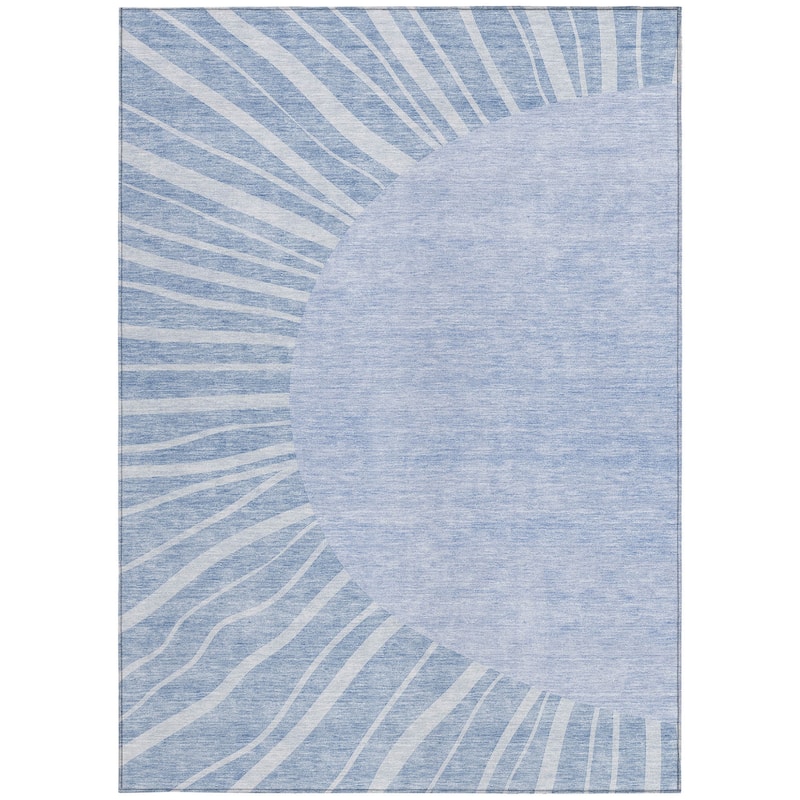 HomeRoots Abstract Transitional Rectangle Outdoor Rug