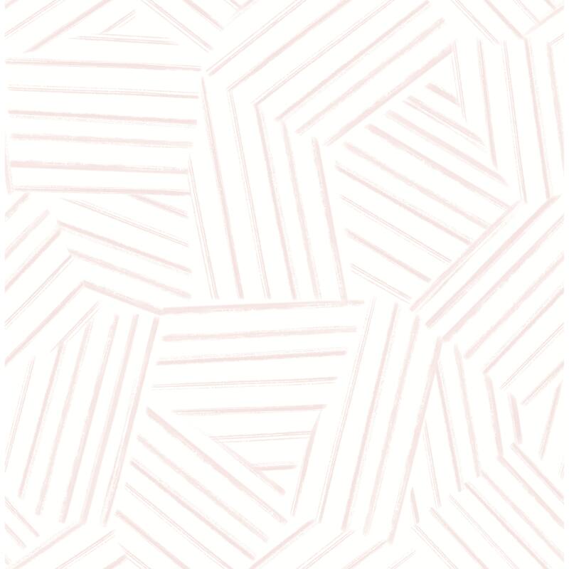 A-Street Prints Helene Pink Geometric Lines Wallpaper