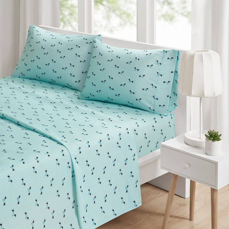 Intelligent Design Novelty Print Sheet Set - Aqua Dogs - Full