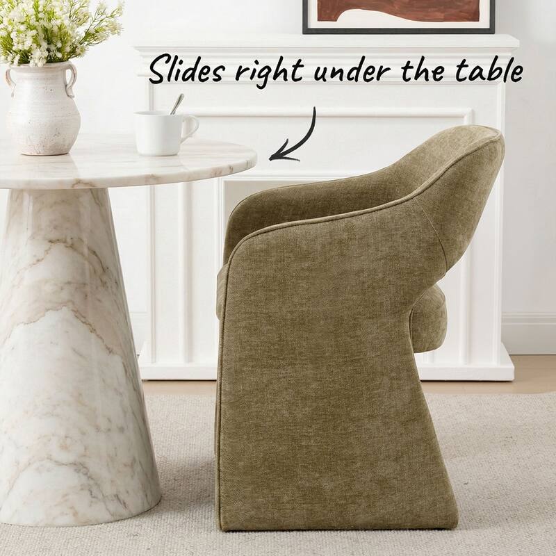 Upholstered Fabric Dining Armchair (Set of 2)