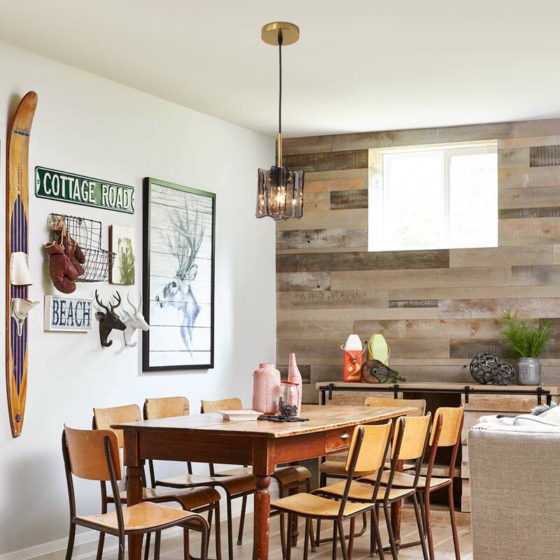 Modern 1-Light Pendant Lights Glass Island Light
