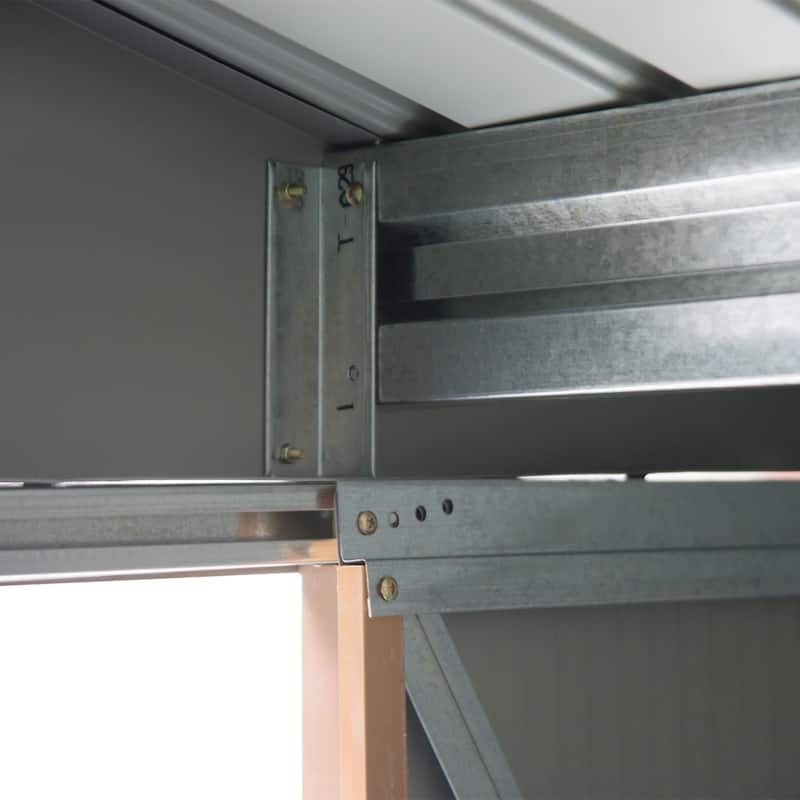 Outsunny 7'x4' Metal Outdoor Shed Organizer & Garden Storage with 4 Vents for Airflow & 2 Easy Sliding Doors