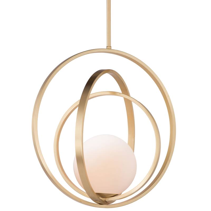 Maxim Coronet Single Light 18" Adjustable Ring Pendant - Satin Brass