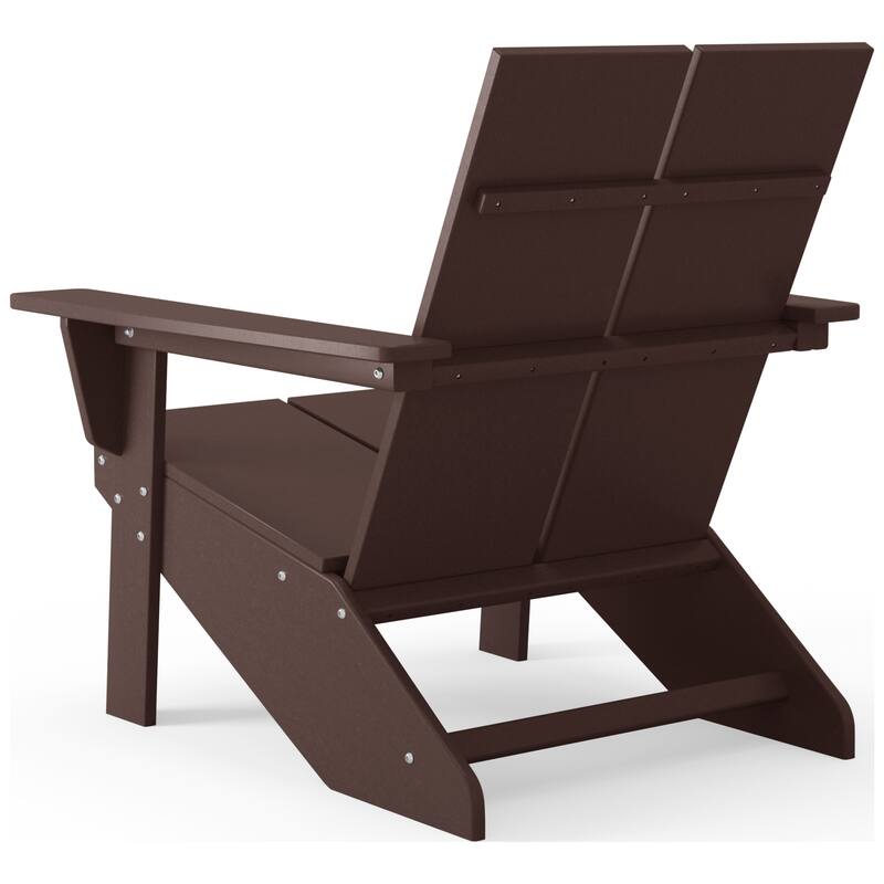 Coastin Modern Poly Adirondack Chair (Set of 2), Black