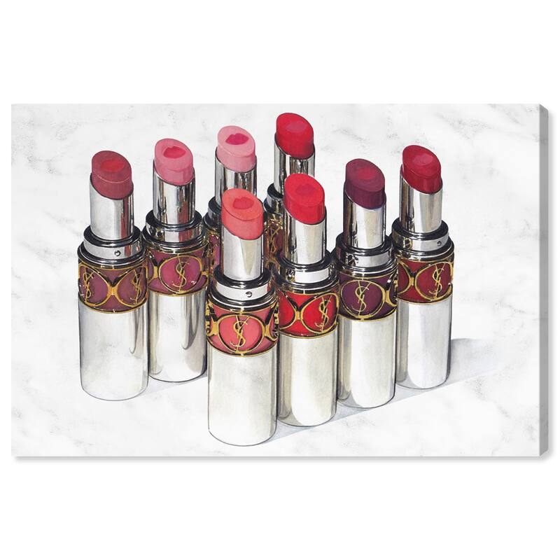 Doll Memories - Lipsticks 22 Canvas by Art Remedy, Gallery Wrapped - 24" x 16"
