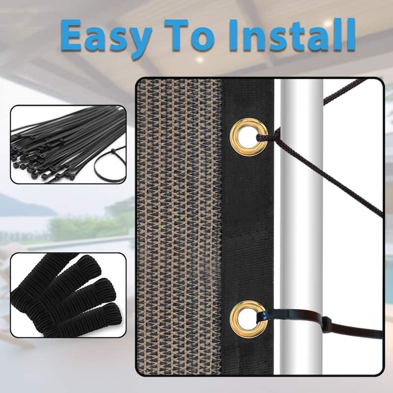 Artpuch Shade Fabric Sun Shade Cloth with Grommets GN08 for Pergola Replacement Shade Cover Canopy