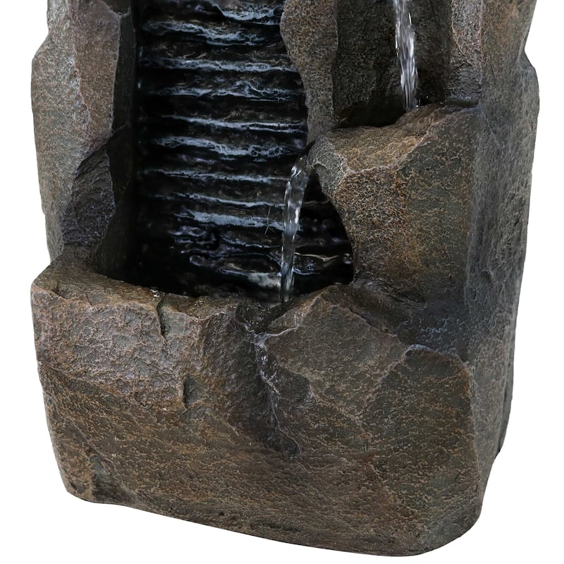 Stony Rock Waterfall Indoor Tabletop Fountain - 11-Inch Water Feature
