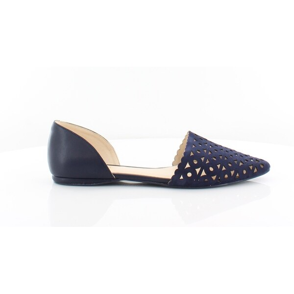 nine west navy flats