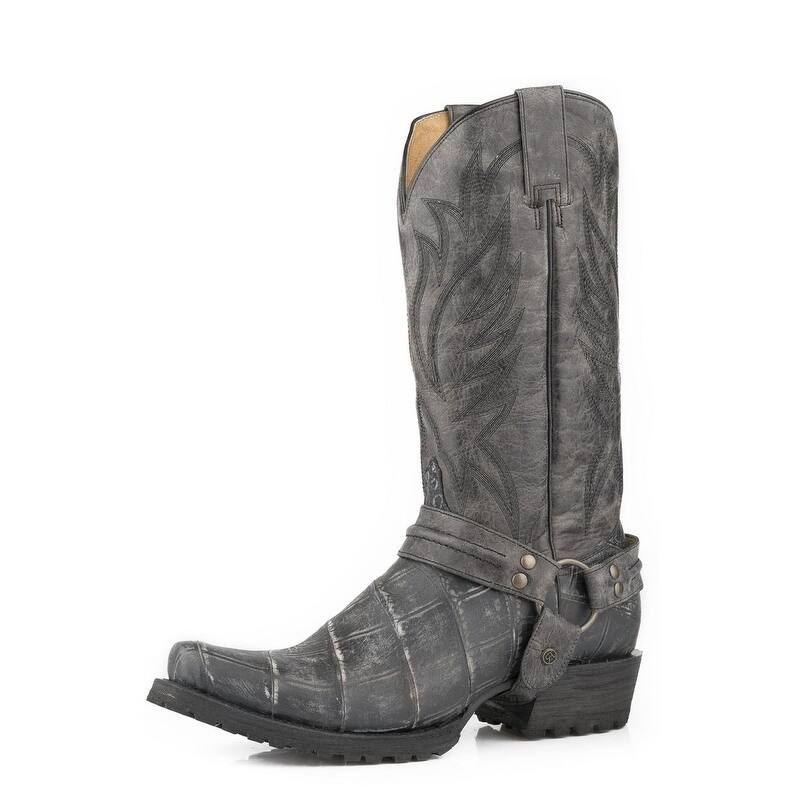 Roper Western Boot Mens Diesel Lug Biker Harness 09-020-7755-8265 BL