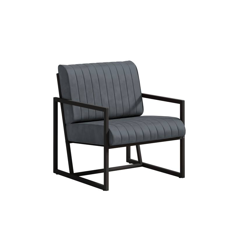 Modern Feature Armchair with Metal Frame