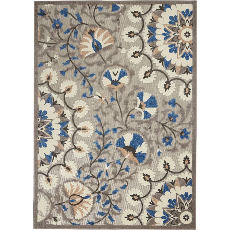 Nourison Aloha Modern Multicolor Floral Botanical Area Rug