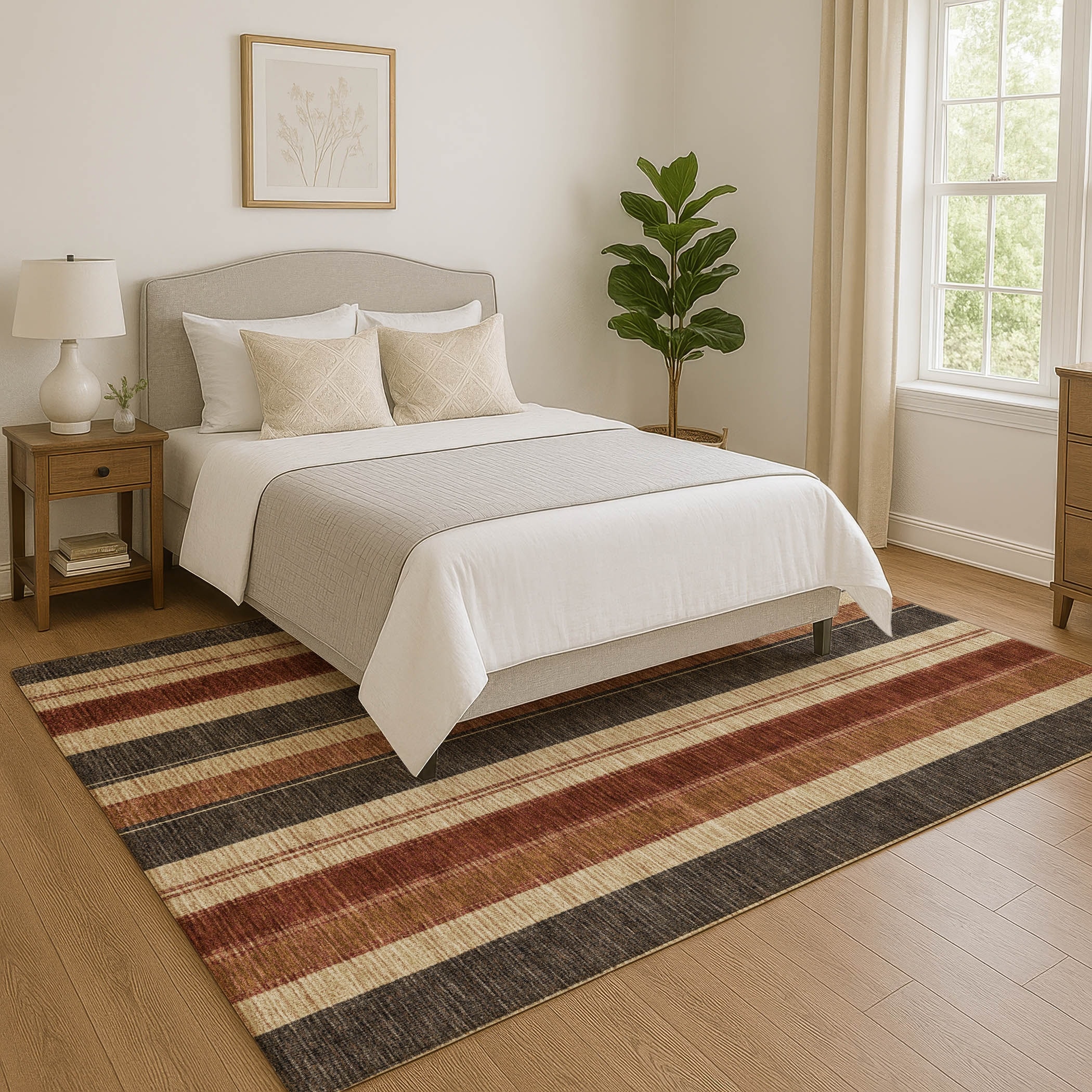 Premium Washable Super Soft Modern Stripe Mayfield Rug