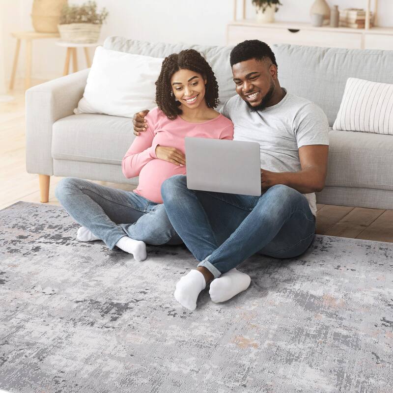 Abstract Area Rug - 6' x 9'