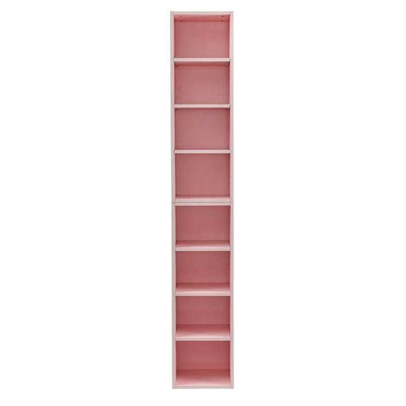 Storage Cabinet Tall Narrow Bookcase Display Bookshelf CD DVD Slim Storage - 11.6"L*9.3"W*70.9"H Inch