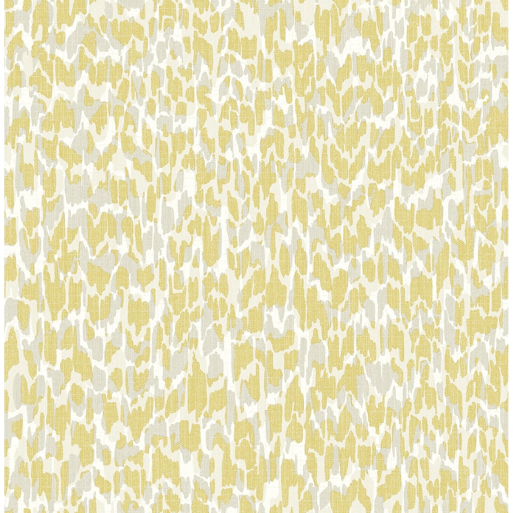 A-Street Prints Flavia Yellow Animal Print Wallpaper