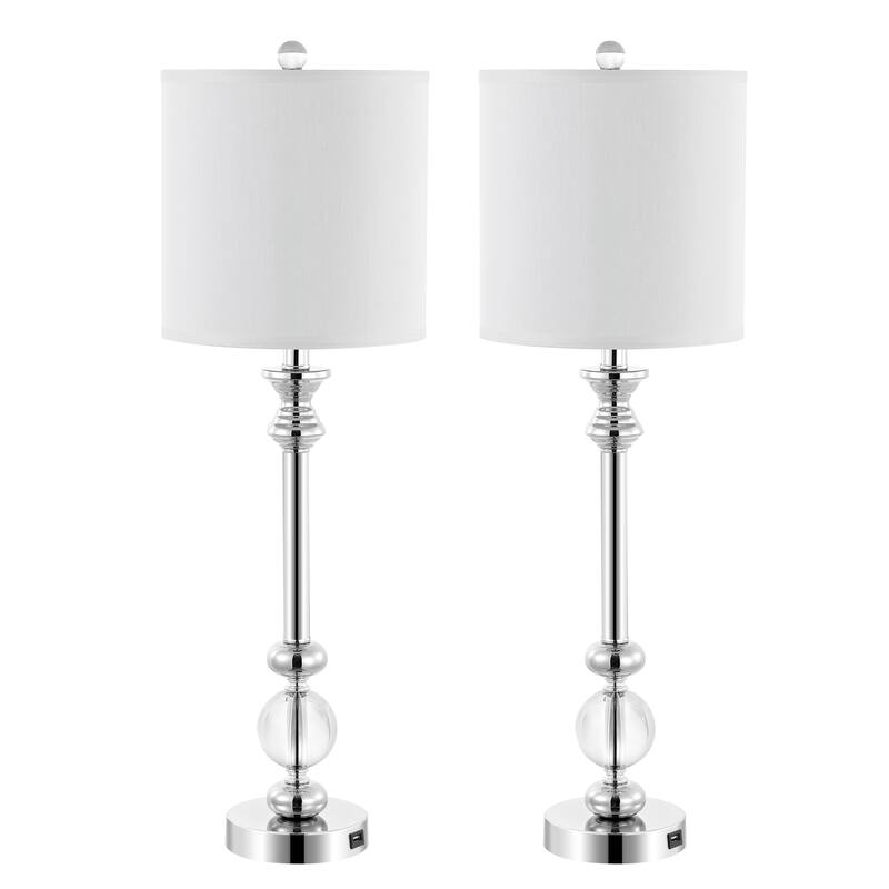 SAFAVIEH Lighting Cherise 31-inch Crystal Crystal Candlestick Lamp (Set of 2) - 10" x 10" x 31" - 10Wx10Dx31H