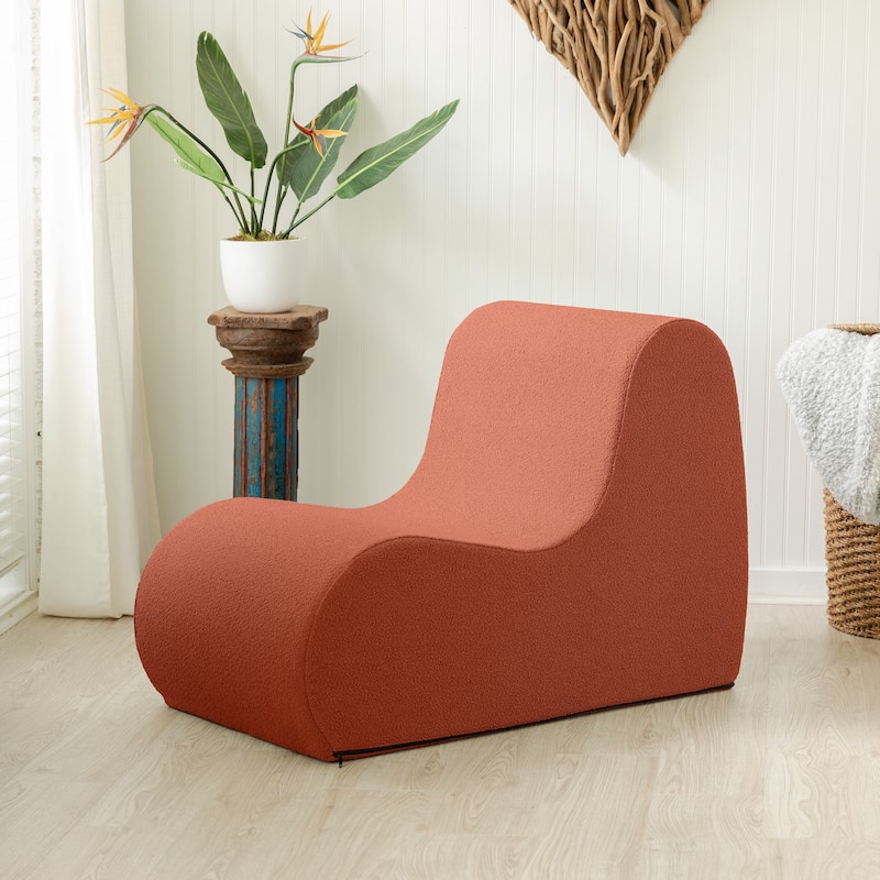 Jaxx Uptown Modern Armless Accent Chair, Boucle
