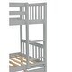 preview thumbnail 16 of 17, Twin Over Twin Rubber Wood Bunk Bed with Trundle, Convertible into 2 Twin Size Beds-Grey