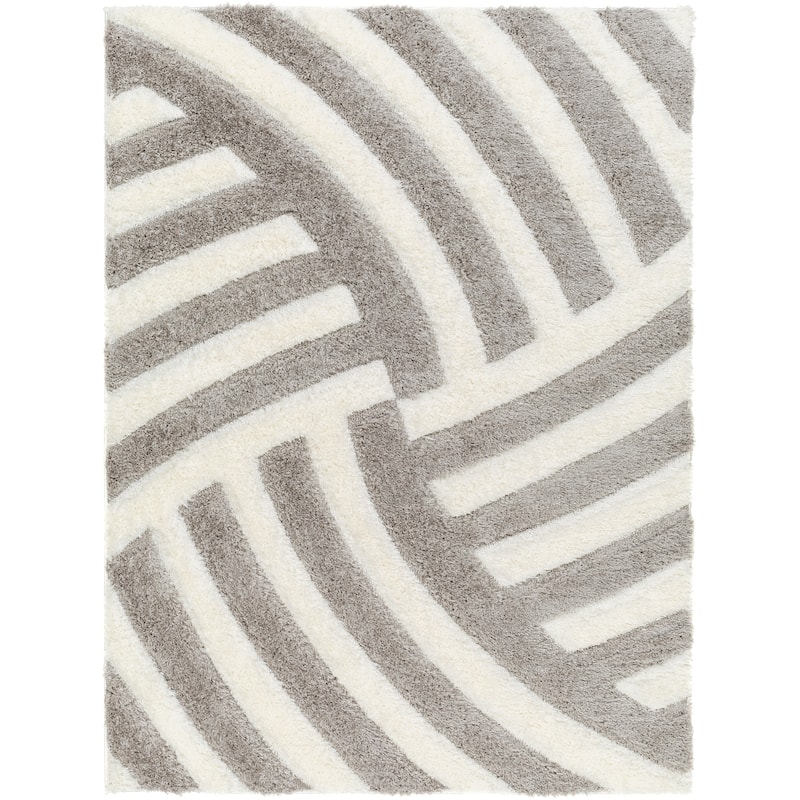 Livabliss Bologna Casual Striped Plush Area Rug