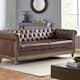 Option Faux Leather + Dark Brown, Natural