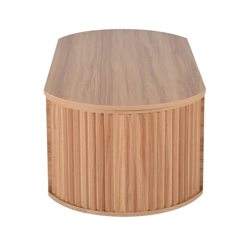 47.2''Lift Top Coffee Table with Hidden Compartment, Partially Assembled Wooden Center Table, Modern Oval Lift Tabletop