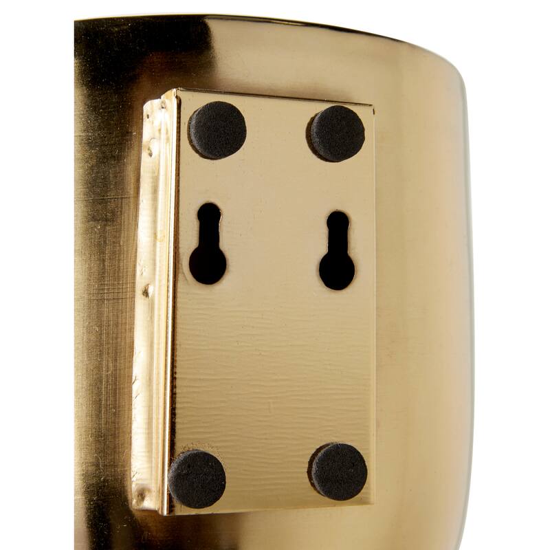 Gold, Black, Silver or White Metal Indoor Outdoor Floating Wall Planter (Set of 3) - S/3 9", 7", 6"H