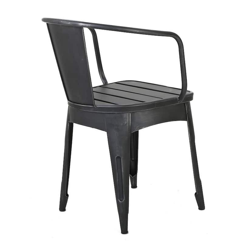Roomfitters 3-Piece Metal Bistro Set, Outdoor Patio Table and Chairs for Garden, Balcony or Deck