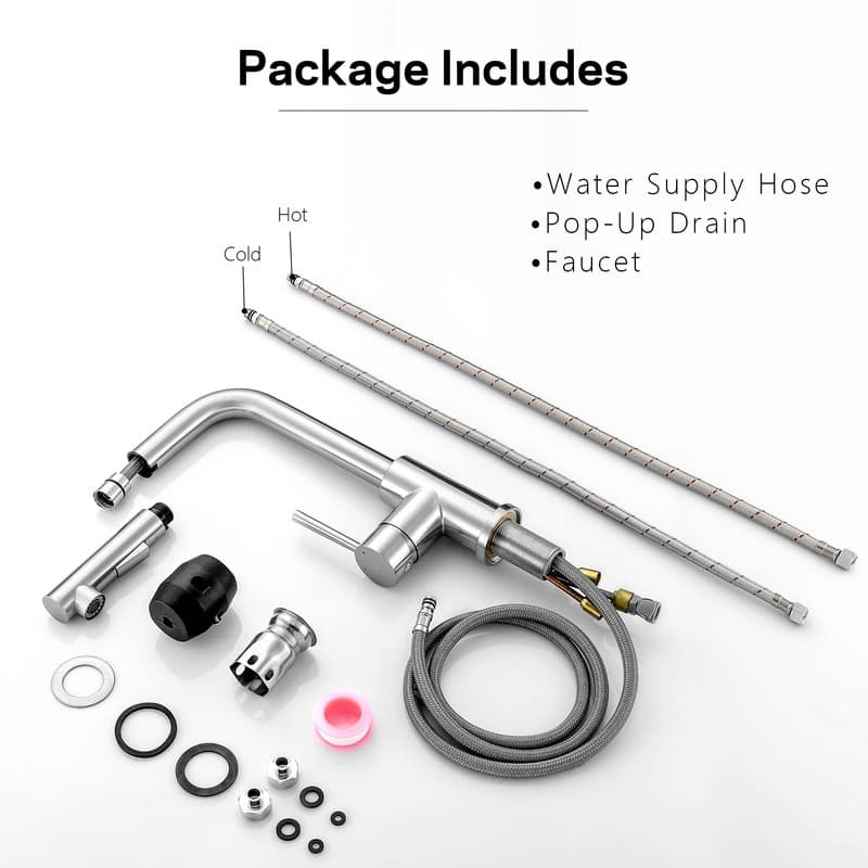 Kitchen Sink Faucet with Pull Down Sprayer Single Lever