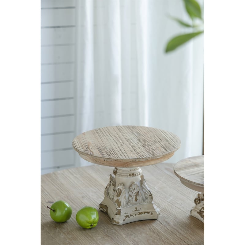 Wood Cake Plate with Magnesium Base
