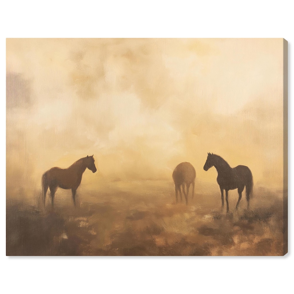 Equine Trio Canvas by Art Remedy, Gallery Wrapped