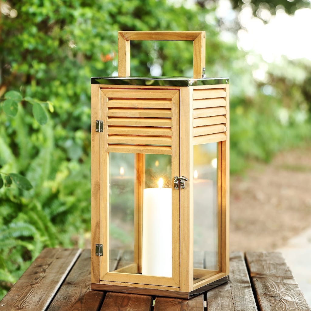SAFAVIEH Lighting Alenna Outdoor Lantern - 9"W x 9"D x 21"H