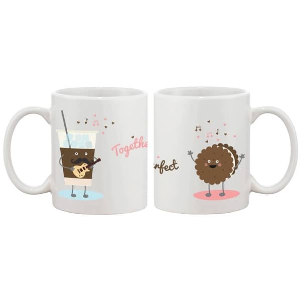Ice Coffee Cookie Matching Couple Mugs Perfect Wedding, Engagement, A - Bed  Bath & Beyond - 14518032