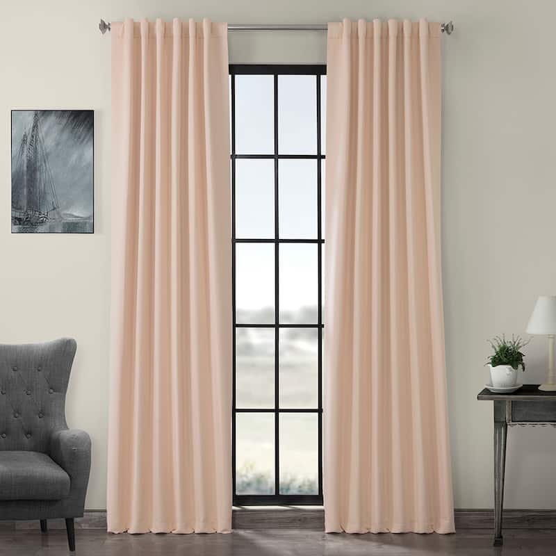 Exclusive Fabrics Room Darkening Curtain Panel Pair (2 Panels) - 50 X 96 - Bellini Peach