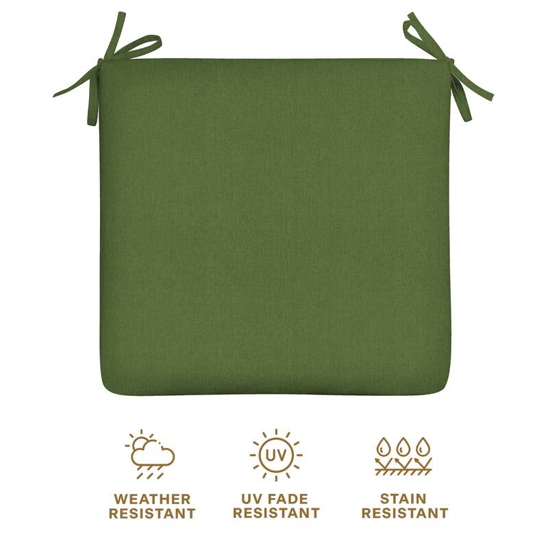 Outdoor Universal Seat Cushion (2-Pack) - 18" wide x 17.5" deep x 2.5" thick