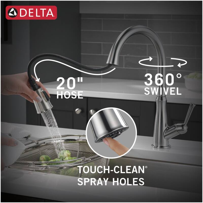 Delta 9110-DST Westville 1.8 GPM Single Hole Pull Down Kitchen Faucet