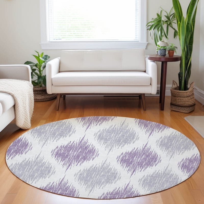 Machine Washable Indoor/ Outdoor Chantille Geo Contemporary Rug