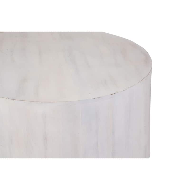 Wooden Round Coffee Table - 30" - White