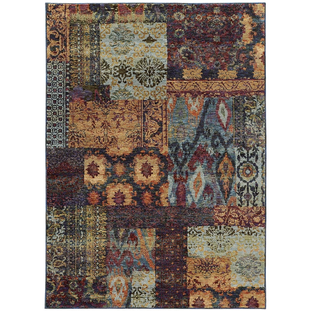 Style Haven Adalynn Patchwork Ikat Area Rug